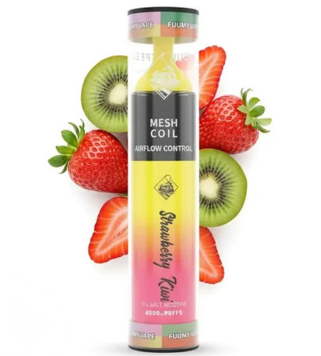 پاد یک بار مصرف fuumy vape4500 با طعم کیوی توت فرنگی