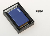 فندک بنزینی طرح ZIPPO آبی | طراحی کلاسیک، بدنه برنجی مقاوم